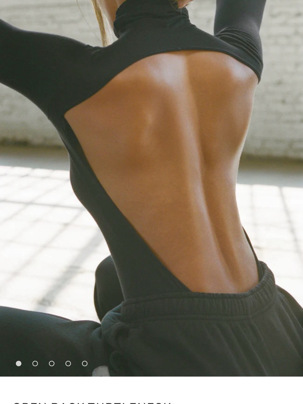 Joah Brown Black Open-Back Turtleneck